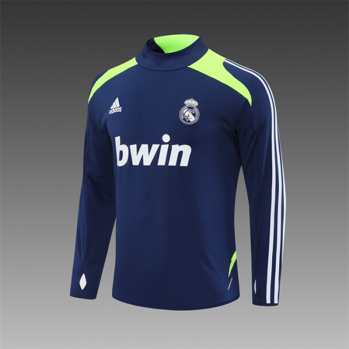 Retro 12/13 Real Madrid Royal Blue Half Zipper Jacket
