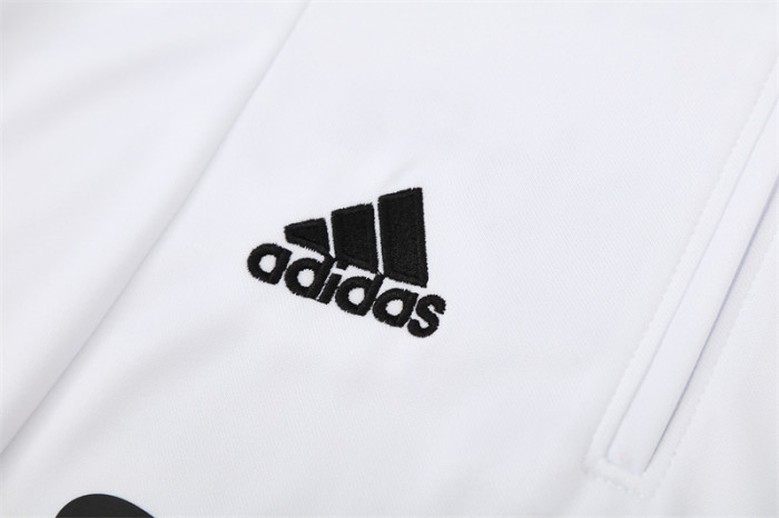 Retro 04/05 Real Madrid White Half Zipper Jacket