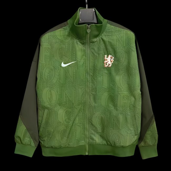 25/26 Chelsea  Green  Full Zipper Windbreaker