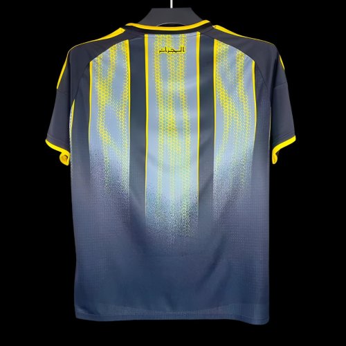 2026 Algeria Grey with Yellow Gradient Stripes Pre-Match Jersey