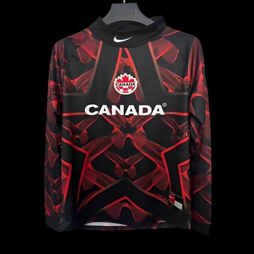 2026 Canada Black/Red Long Sleeve Goalkeeper Jersey