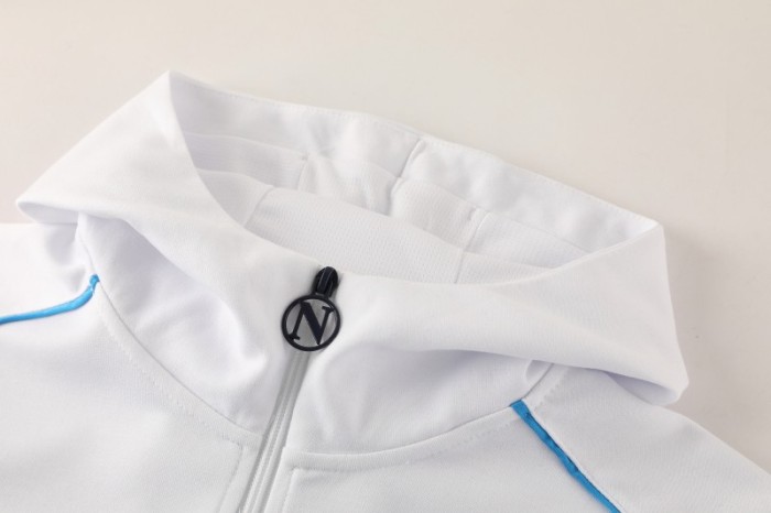 25/26 Napoli  White  Full zipper Jacket Tracksuit+ long pants