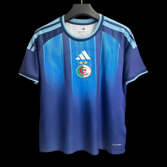 2026 Algeria Blue with Gradient Pattern Pre-Match Jersey