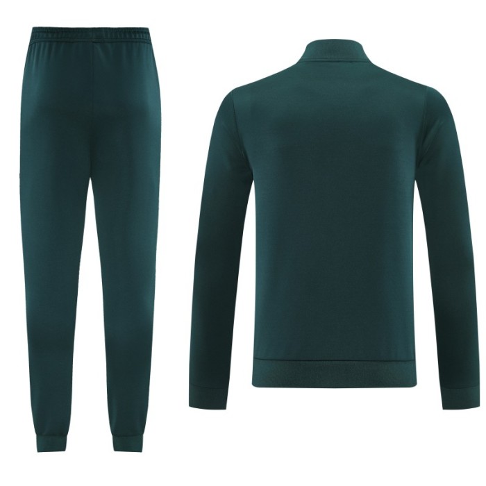 25/26  Juventus Retro Dark Green  Full zipper Jacket Tracksuit+ long pants