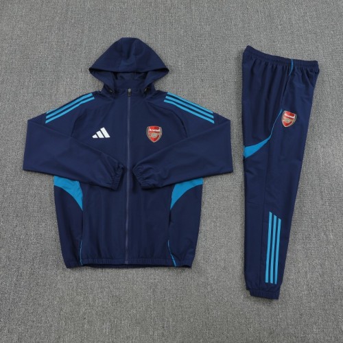 25/26 Arsenal Navy Blue Full zipper Jacket Tracksuit+ long pants