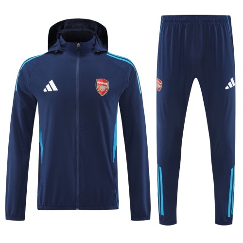 25/26 Arsenal Navy Blue Full zipper Jacket Tracksuit+ long pants
