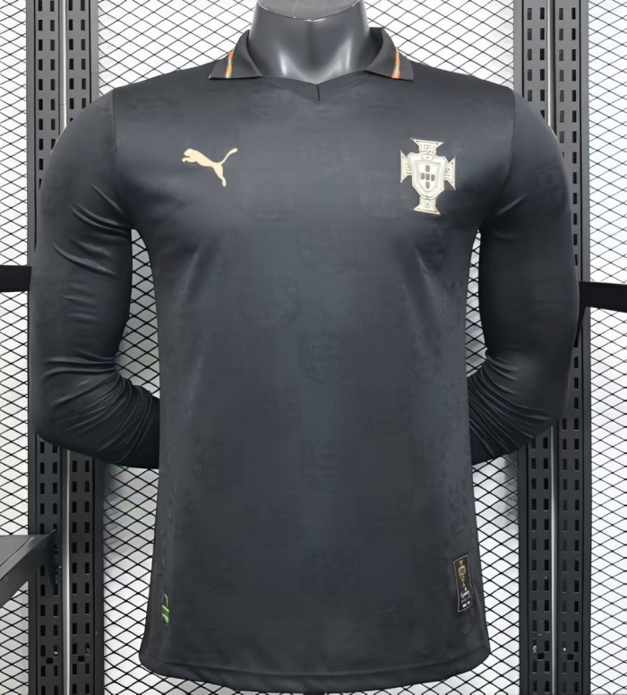 Player Version 2026 Portugal Goalkeeper Dark Grey Long Sleeve Jersey