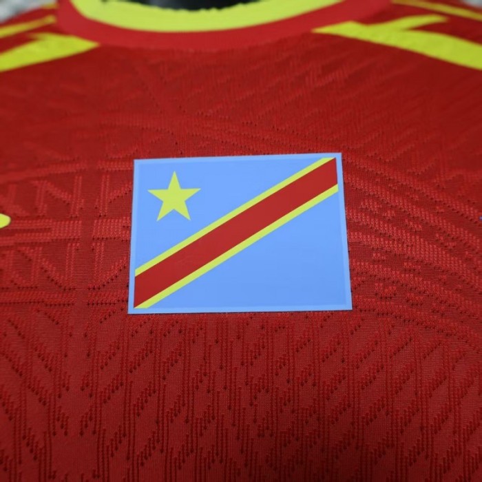 Player Version 2026 DR Congo Away Red Yellow Flame Jersey