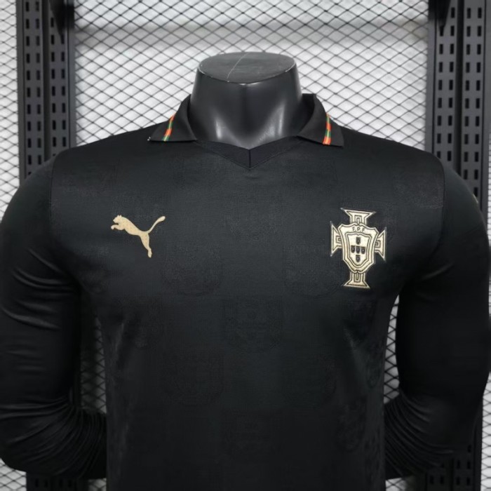 Player Version 2026 Portugal Goalkeeper Dark Grey Long Sleeve Jersey