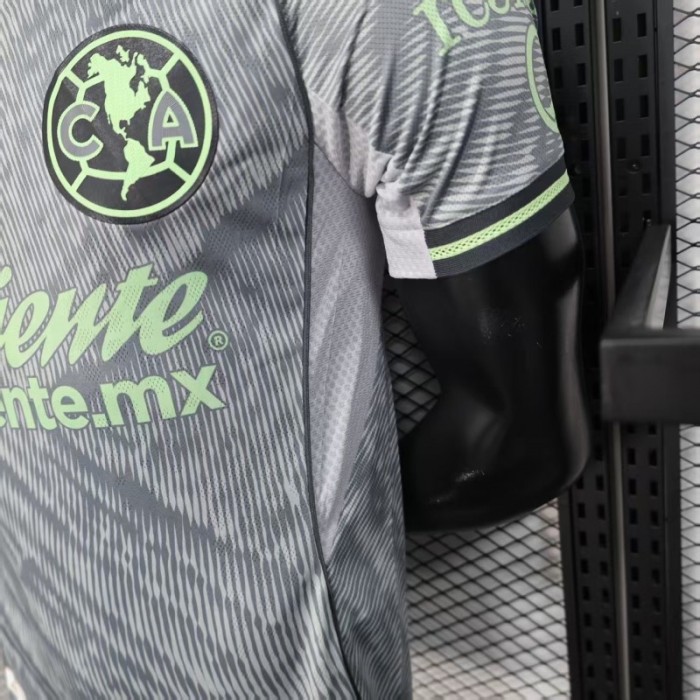 25/26 Player Version  Club América Third Gray Neon Green Jersey