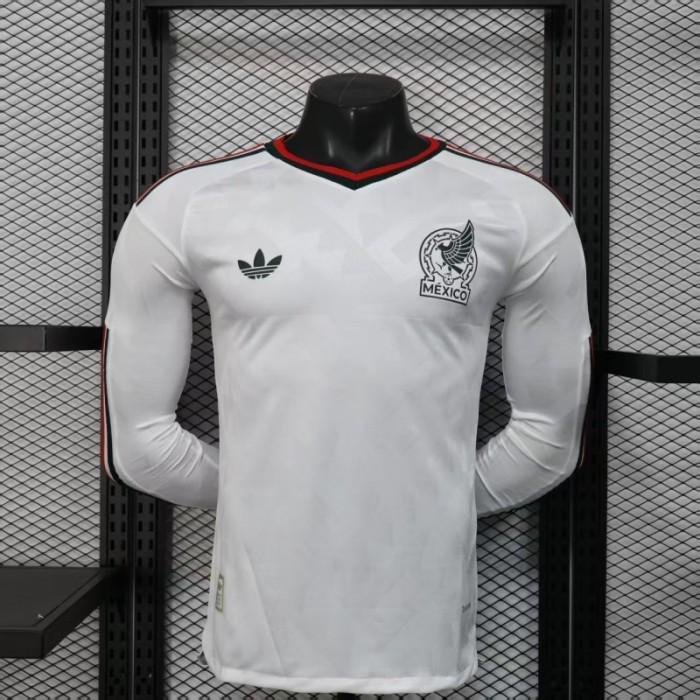 Player Version 2026 Mexico Away White Long Sleeve Jersey