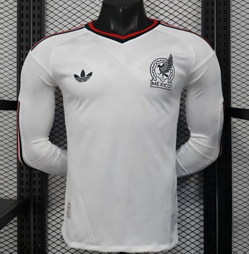 Player Version 2026 Mexico Away White Long Sleeve Jersey