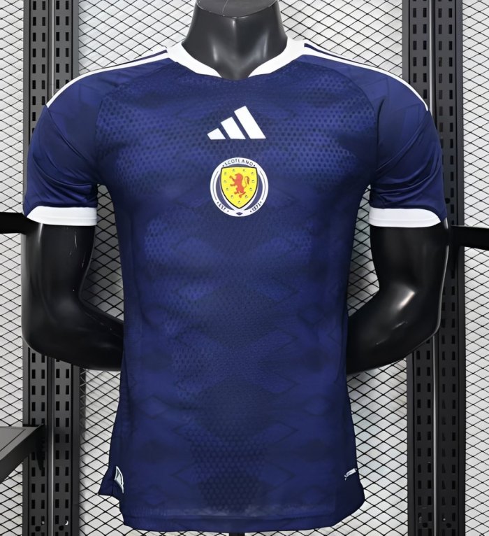 2026 Player Version  Scotland Home Navy Blue  Jersey