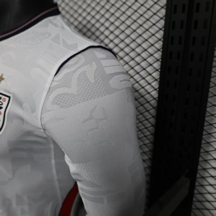 25/26 Player Version  England Home Long Sleeve Jersey