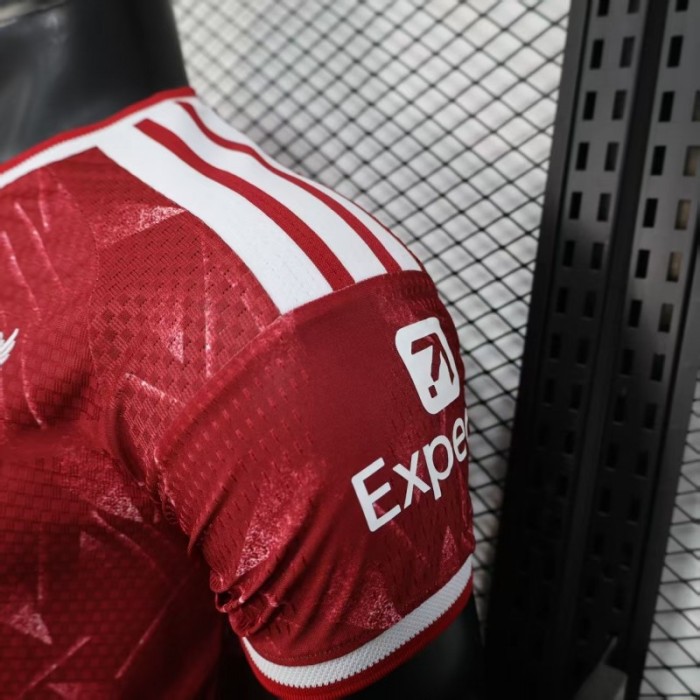 25/26 Player Version  Liverpool Home Red Abstract Pattern Jersey