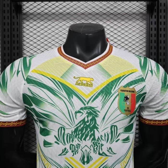 Player Version 2026 Mali Away White with Eagle Pattern Jersey