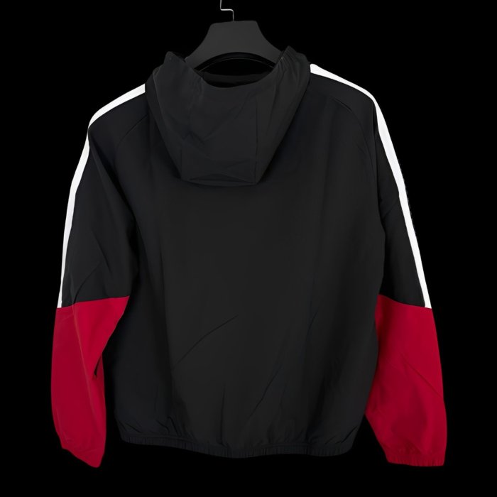 2026 Germany Black Full Zipper Windbreaker