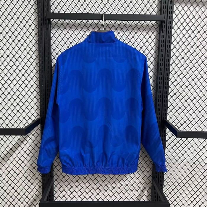 2026 Spain Red/Blue Full Zipper Reversible Windbreaker