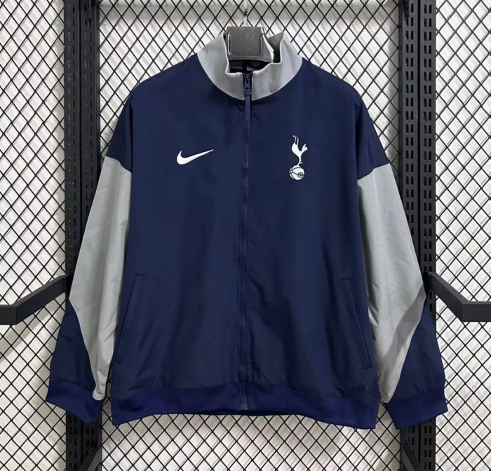 25/26 Tottenham Hotspur Navy Full Zipper Windbreaker