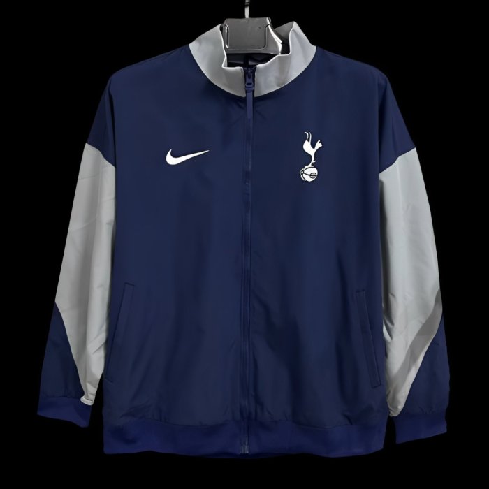25/26 Tottenham Hotspur Navy Full Zipper Windbreaker