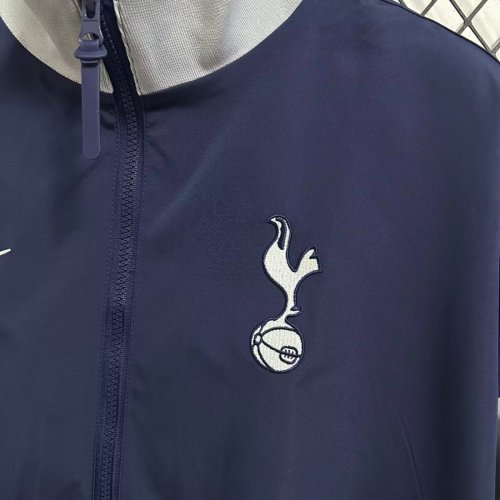 25/26 Tottenham Hotspur Navy Full Zipper Windbreaker