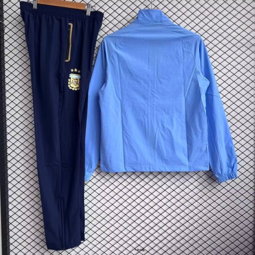 25/26 Argentina Sky Blue Full zipper Jacket Tracksuit+ long pants