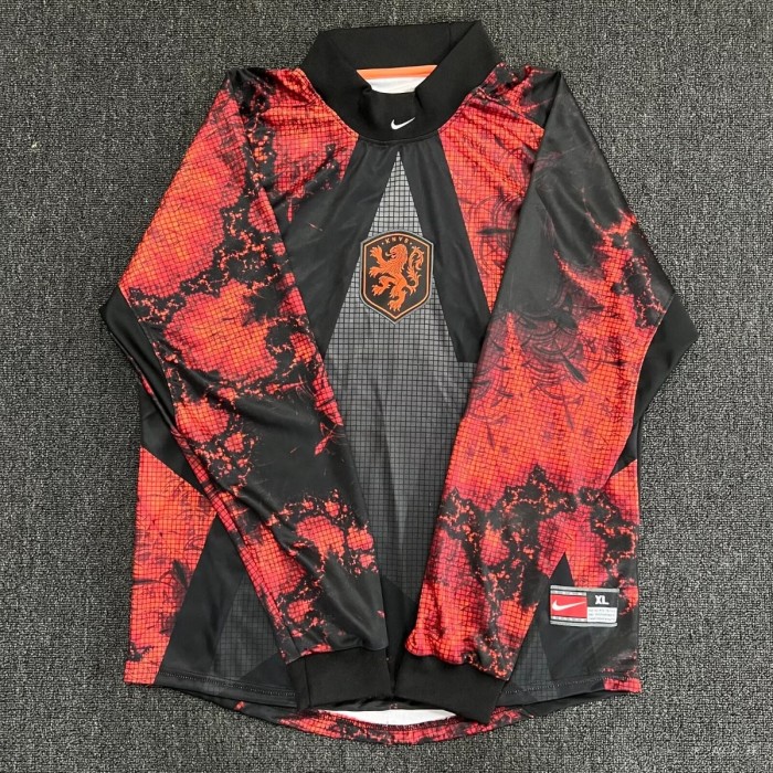 2026 Netherlands Red/Black Long Sleeve Goalkeeper Jersey
