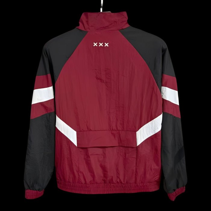 25/26 Ajax Wine Full Zipper Windbreaker