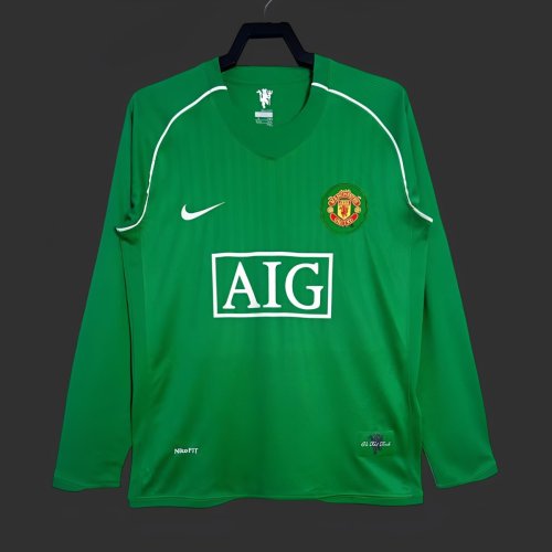 Retro 07/08 Manchester United Green Goalkeeper Long Sleeve Jersey