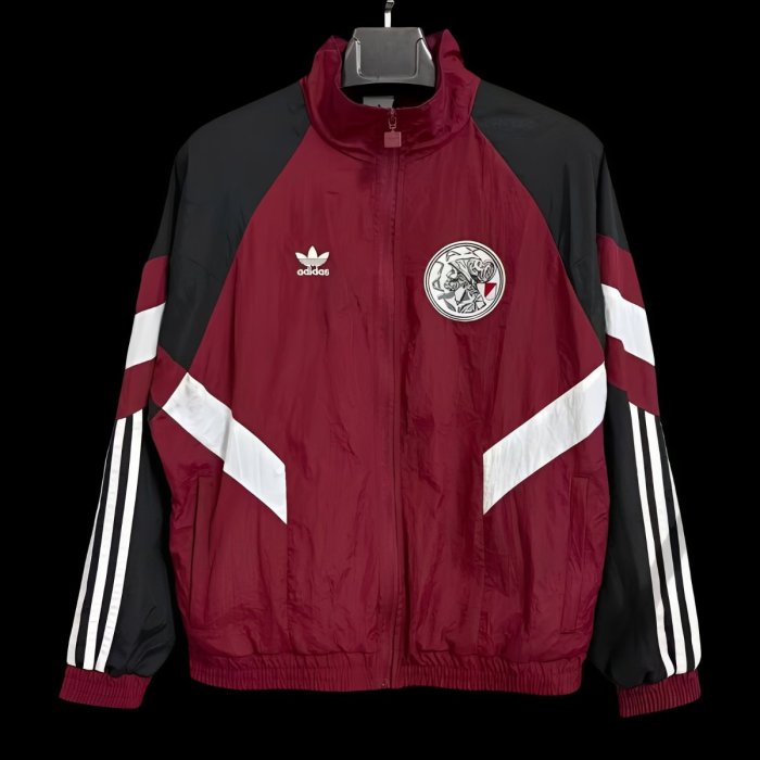 25/26 Ajax Wine Full Zipper Windbreaker
