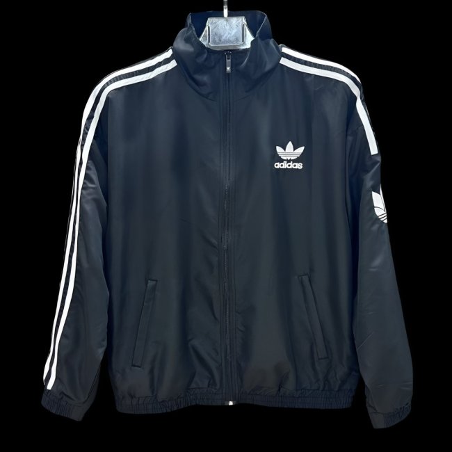 2026 Adidas Navy Full Zipper Windbreaker