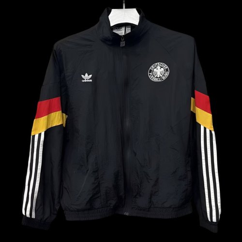 2026 Germany Black Full Zipper Windbreaker