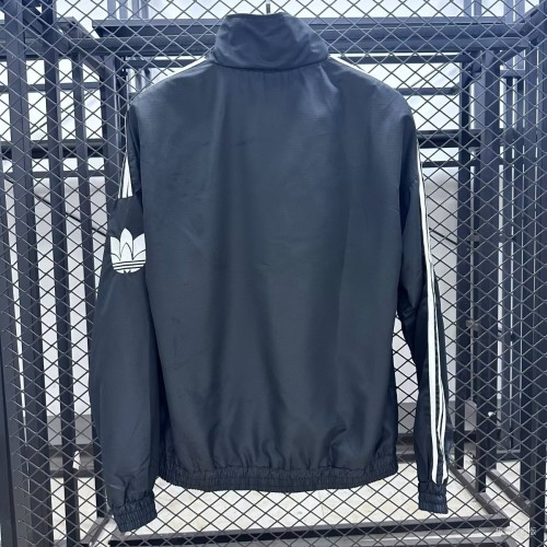 2026 Adidas Navy Full Zipper Windbreaker