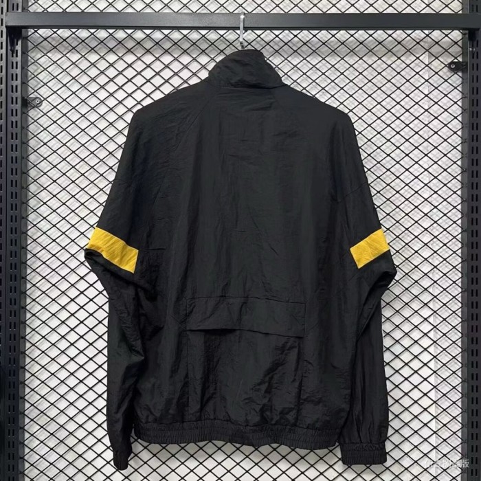 2026 Germany Black Full Zipper Windbreaker