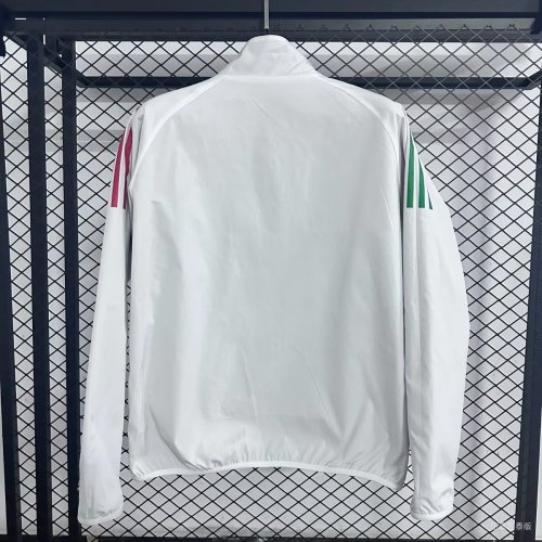 2026 Italy White Full Zipper Windbreaker