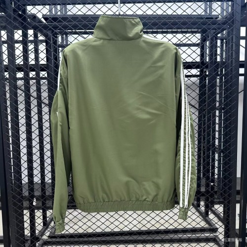 2026 Adidas Green Full Zipper Windbreaker