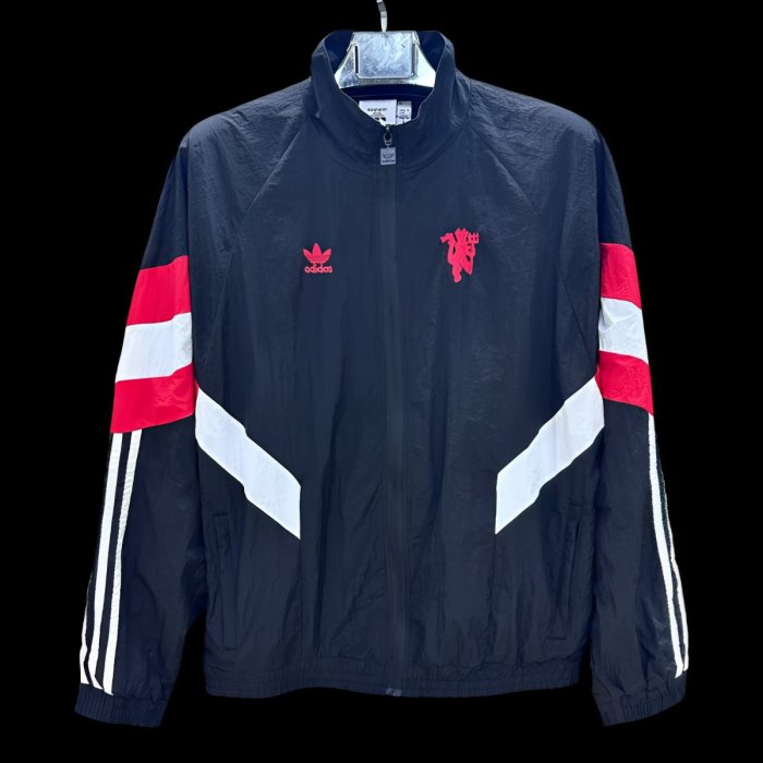 25/26 Manchester United Navy Full Zipper Windbreaker