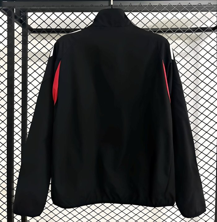 25/26 Benfica Black Full Zipper Windbreaker