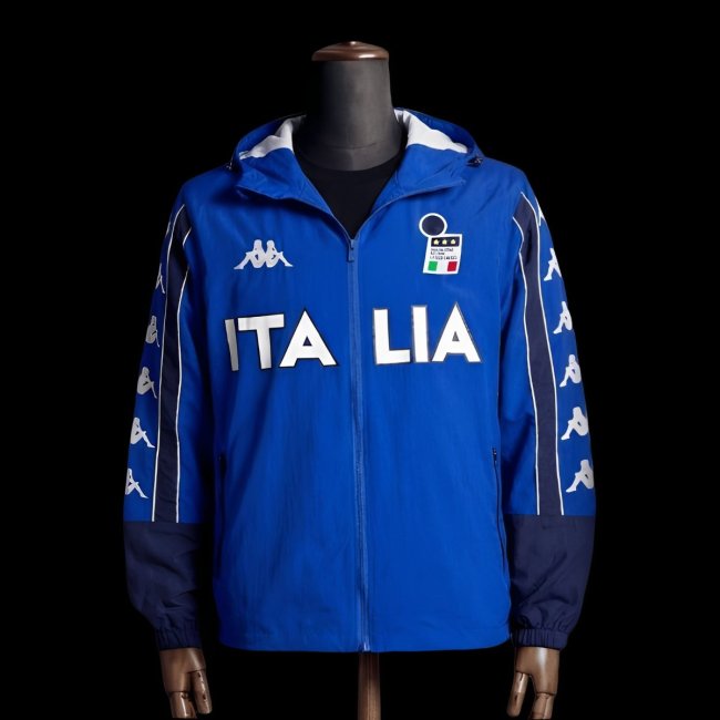 1998 Vintage Style Italy Blue Jacket Windbreaker