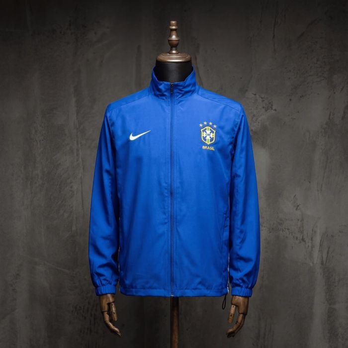 1998 Vintage Style Brazil Blue Jacket Windbreaker