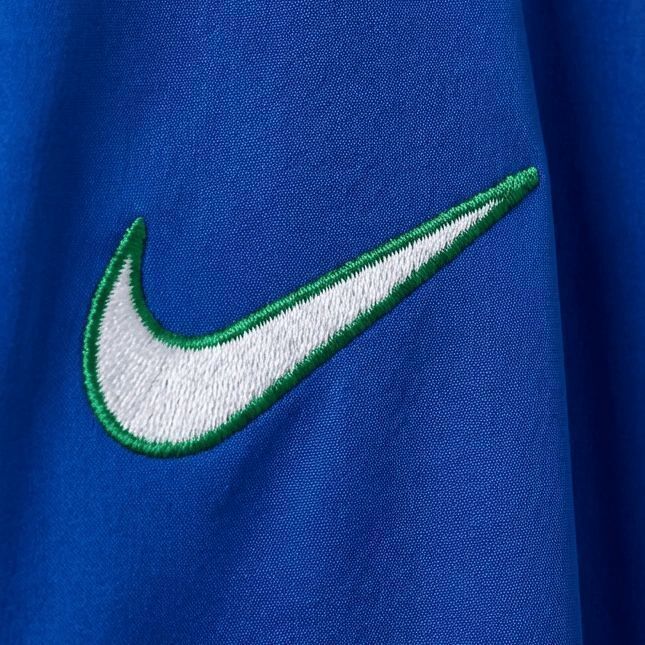 1998 Vintage Style Brazil Blue Jacket Windbreaker