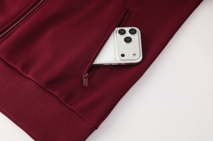 2026 Adidas x OASIS Wine Full Zipper Jacket + Long Pants