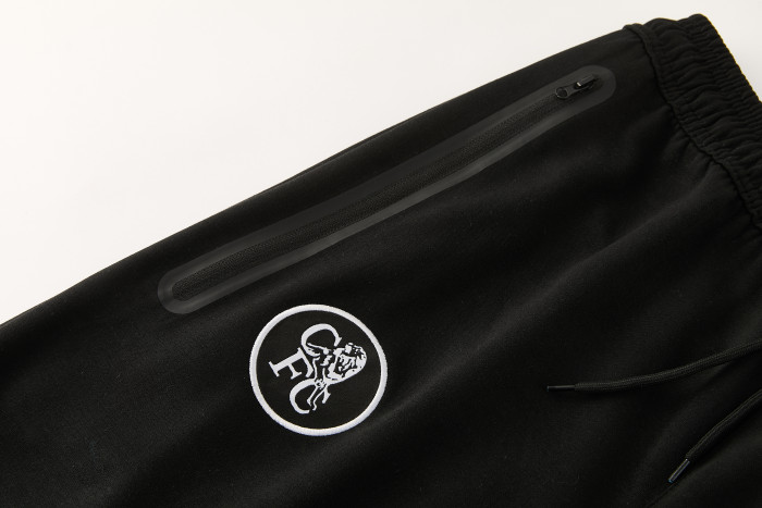 25/26 Chelsea Black Full Zipper Hoodie Windbreaker + Long Pants