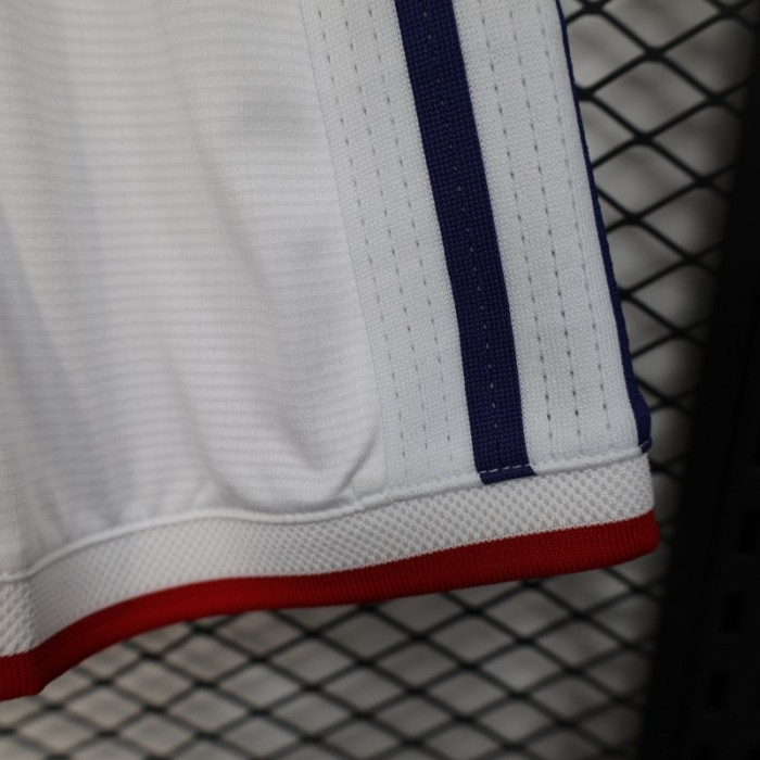 2026 Player Version Japan White with Navy Blue Stripes Shorts