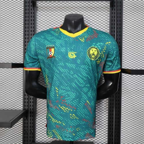 2026 Player Version Cameroon Green with Colorful Dot Pattern Jersey