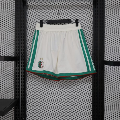 2026 Player Version Algeria White with Green Stripes Shorts
