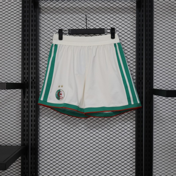 2026 Player Version Algeria White with Green Stripes Shorts