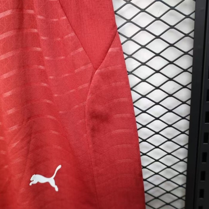 2026 Player Version Portugal Red with Wave Pattern Shorts