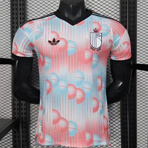 2026 Player Version Belgium Away White Pink Jersey