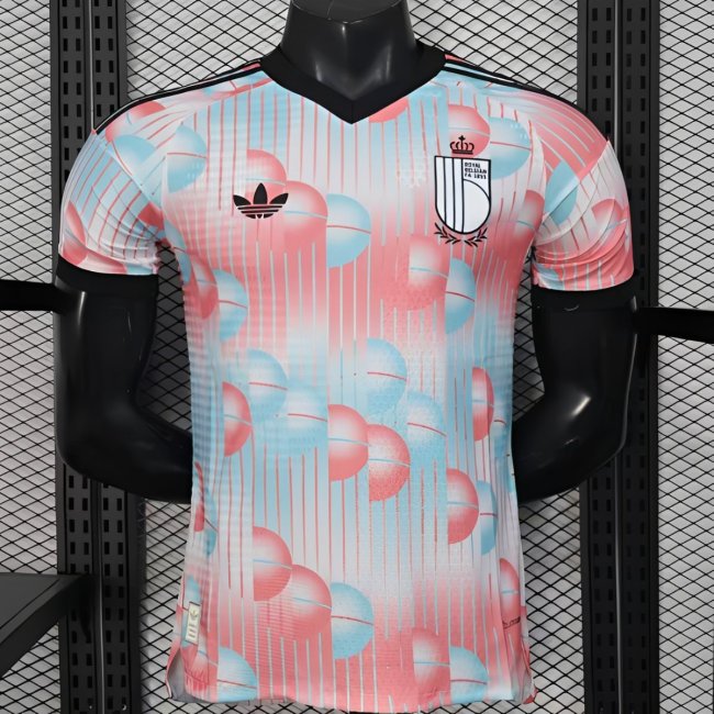 2026 Player Version Belgium Away White Pink Jersey